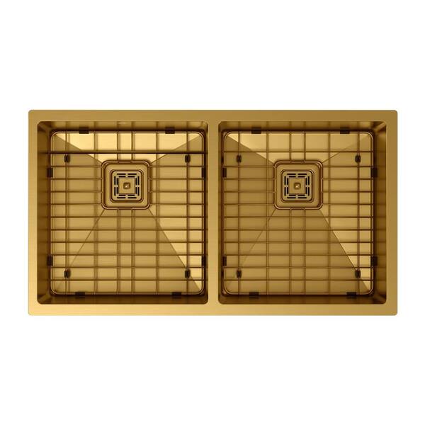 S STRICTLY KITCHEN + BATH 32 in. Undermount Double Bowl 16-Gauge