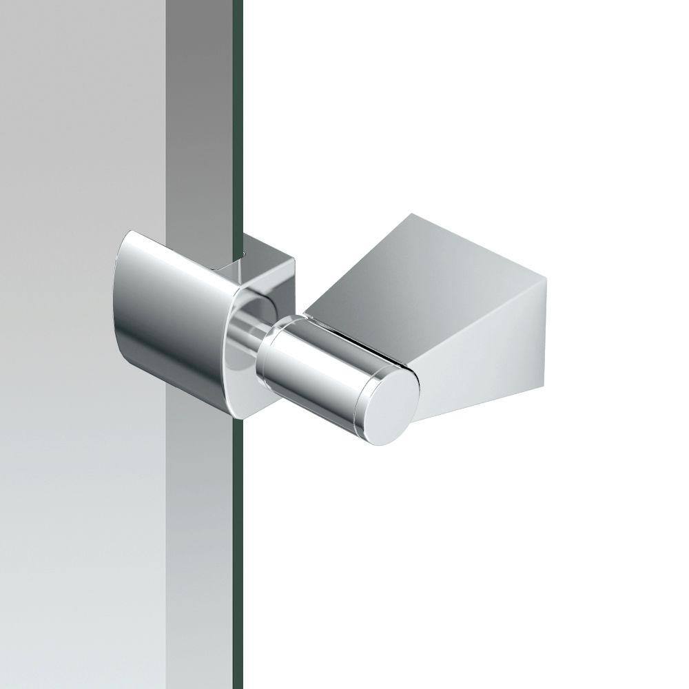 24" Chrome Frameless Rectangular Wall Mirror