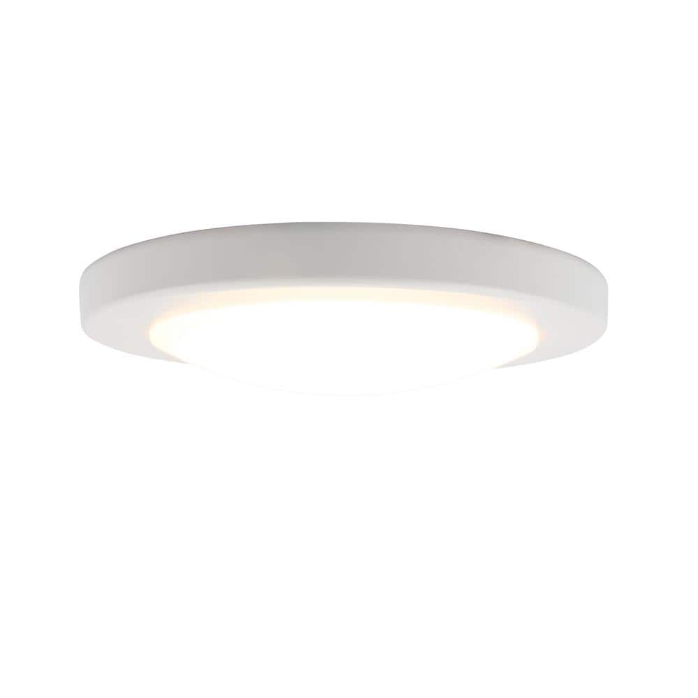 White Aluminum LED Indoor/Outdoor Flush Mount Light