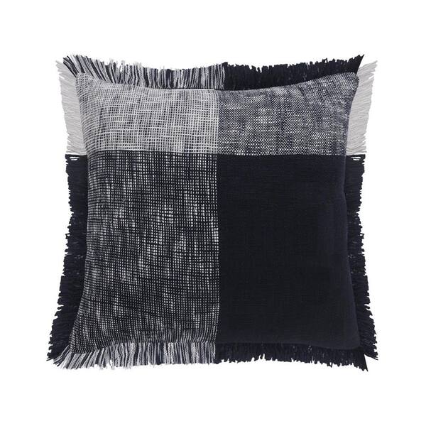 navy blue plaid throw pillows