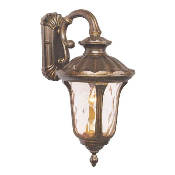 Livex Lighting Oxford 1 Light Moroccan Gold Outdoor Wall Sconce