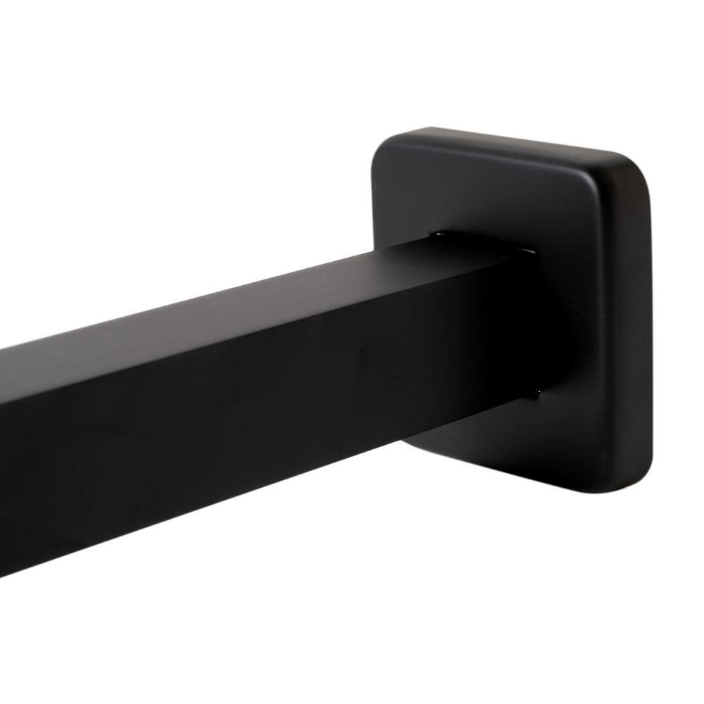 Black Matte 20" Square Wall Shower Arm