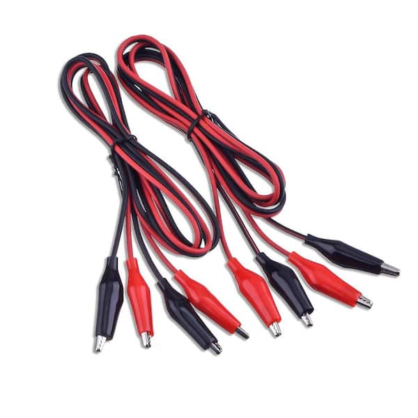 20-Piece Series 40 in. Electrical Test Leads Double-Ended Alligator Clips PVC Insulated Jumper Wires