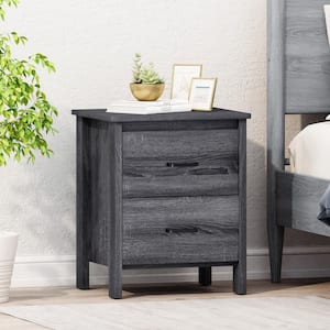 Sula 2-Drawer Sonoma Gray Oak Nightstand (23.25 in. H x 19.15 in. W x 15.75 in. D.)