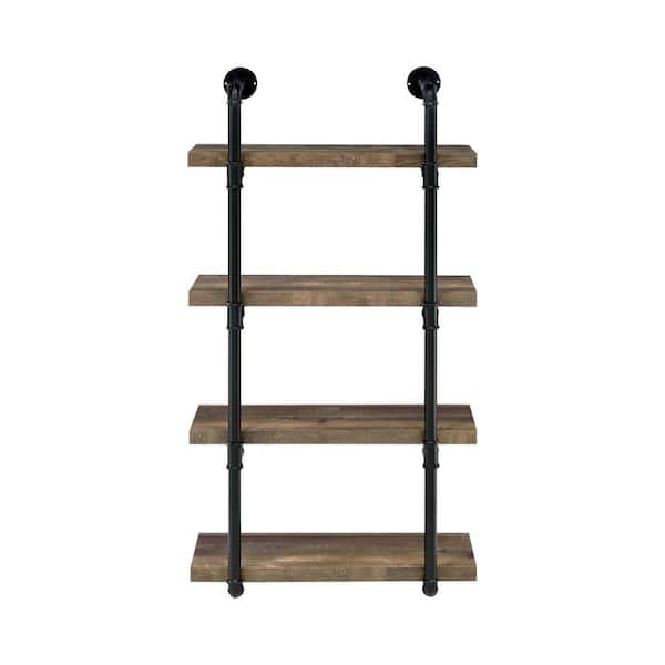Black Wooden Floating Wall Shelf, Home Depot Floating Book Shelves
