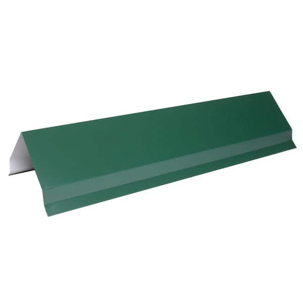 Fabral Shelterguard AC1 4.375 in. x 10.5 ft. Steel Corner Gable Flashing in Evergreen