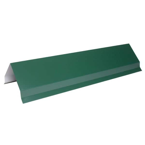 UNION CORRUGATING COMPANY Corner Gable 4-1/8 in. x 4-1/8 in. x 10-1/2 ft. 29-Gauge Galvanized Steel Green