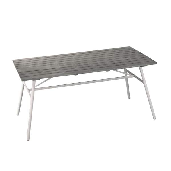 Southern Enterprises Lillyvale White Metal Outdoor Dining Table
