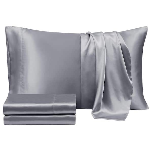 Sweet Home Collection 1500 Supreme 4-Piece Silver Solid Color