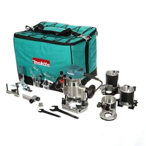 6.5 Amp 1-1/4 HP Corded Variable Speed Compact Router with 3 Bases (Plunge, Tilt, and Offset Base)