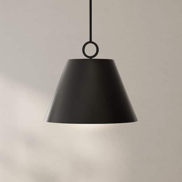 Progress Lighting Parkhurst 3-Light Matte Black Traditional Lantern Medium Hanging Pendant Light