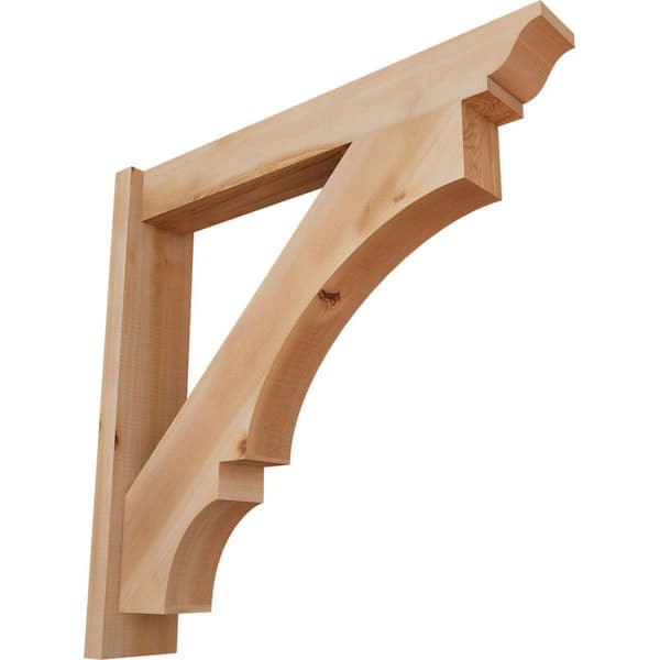 Ekena Millwork 6 in. x 30 in. x 30 in. Western Red Cedar Balboa Traditional Smooth Outlooker