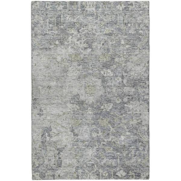 Dream Shag Premium Machine Washable Abstract ADS801 Gray 10 ft. x 14 ft. Area Rug