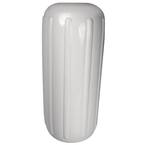 8 in. x 20 in. Center Hole Ribbed Fender in White