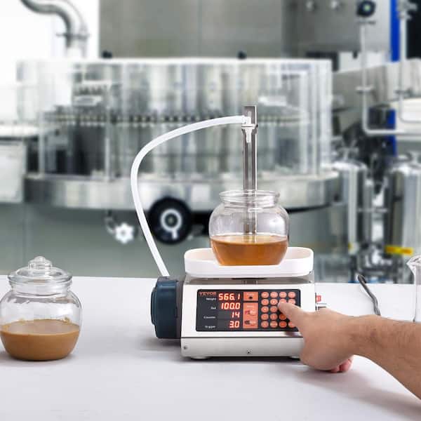 VEVOR Liquid Filling Machine 5-300 g Weighing Capacity Automatic Bottle Filler Machine with Peristaltic Pump Single Nozzle