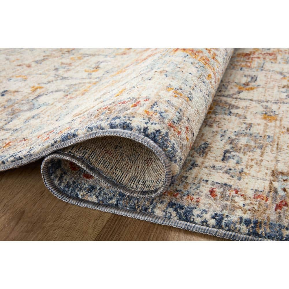 Ivory and Fiesta Medallion Wool and Synthetic Rectangular Rug