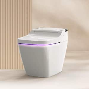 Stylement Tankless Smart Bidet One Piece Toilet Square in White, UV LED, Auto Flush, Heated Seat, Made in Korea