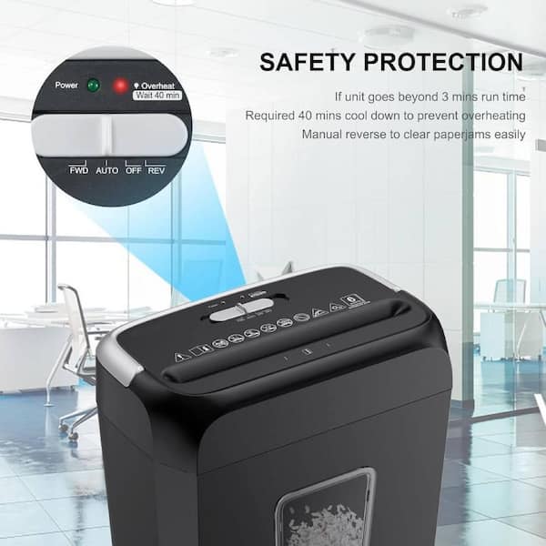 Yichuhaoxi Paper Shredder for Home Use, 6 Sheet Crosscut Paper Credit Cards, Staples, and Clips Shredder Yichuhaoxi Paper Shredder for Home Use, 6 Sheet Crosscut Paper Credit Cards, Staples, and Clips Shredder