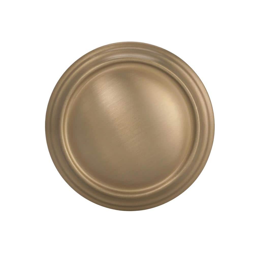 Golden Champagne Round Traditional Cabinet Knob with Mounting Hardware