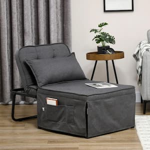 Charcoal Gray Full Daybed with Ottoman