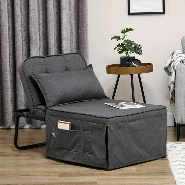 Charcoal Gray Full Daybed with Ottoman 839669V80CG The Home Depot