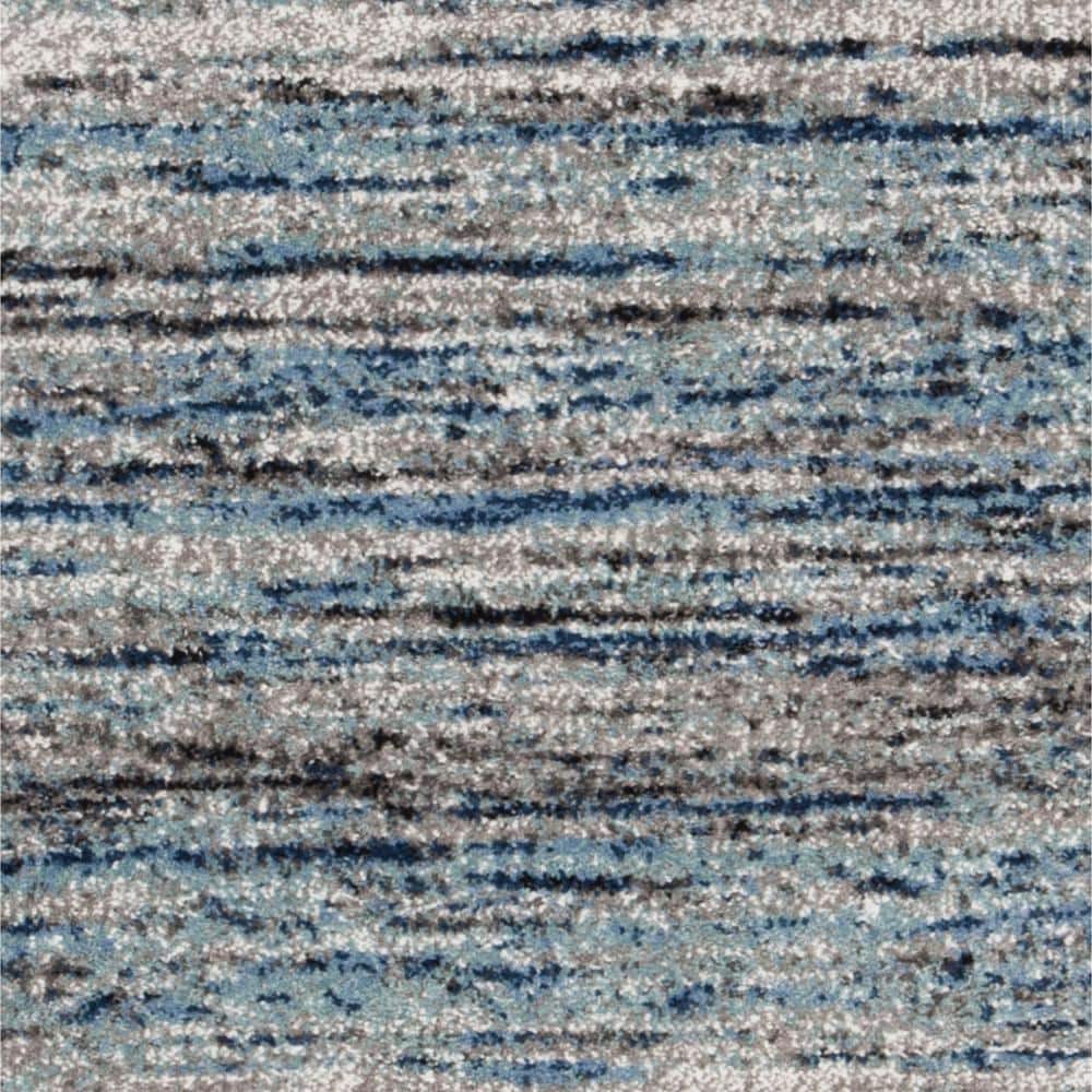Celestial Spark Blue and Gray 2'3" x 8' Easy-Care Runner Rug