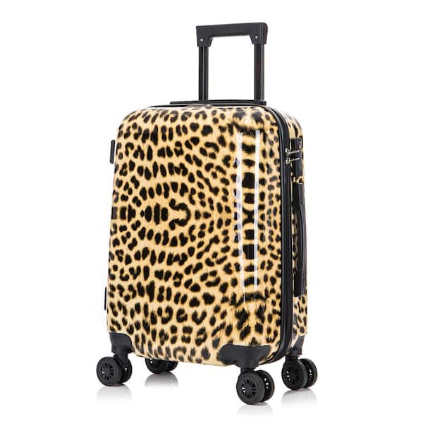 InUSA PRINTS Cheetah Lightweight Hardside Spinner 20 in. Carry-On ...