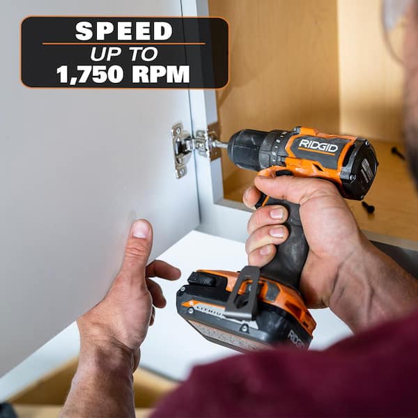 RIDGID 18V Cordless 2-Tool Combo Kit with 1/2 in. Drill/Driver, 1/4 in.  Impact Driver, (2) 2.0 Ah Batteries, Charger, and Bag R9272 - The Home Depot