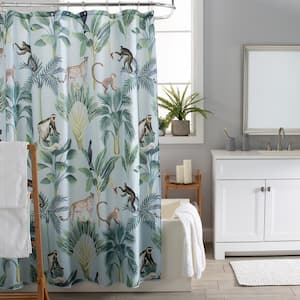 71 x 71 in. Multi Lampang Polyester Shower Curtain