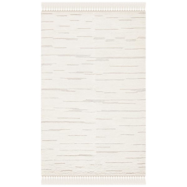 SAFAVIEH Casablanca Ivory 4 ft. x 6 ft. Striped Area Rug