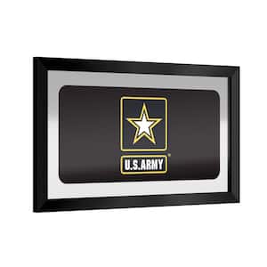 United States Army 26 in. W x 15 in. H Wood Black Framed Mirror