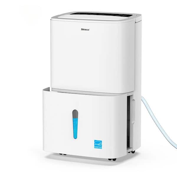 120 pt. 6,000 sq. ft. Dehumidifier in. White with Auto Defrost, Quietly Remove Moisture, 24H Timer