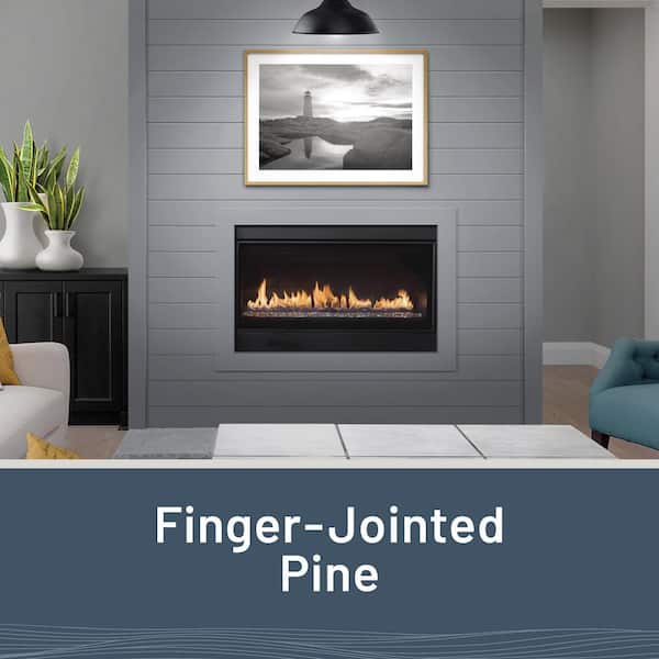 1 in. x 4 in. x 8 ft. Timeless Granite Gray Smooth Pine Trim (4-Pack)