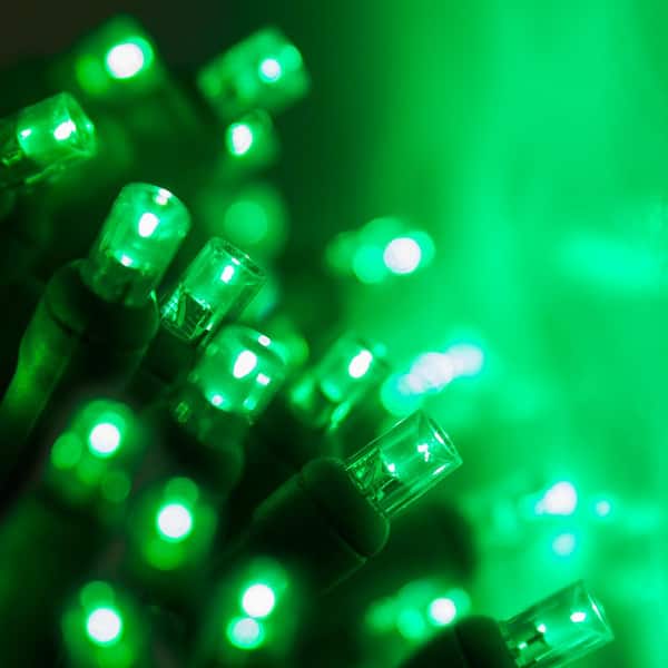 Wintergreen Lighting 24 ft. 70-Light Green 5 mm LED Mini Light Set