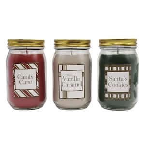 Scented Candles Holiday Collection in 18 oz. Glass Jars (3 Count)