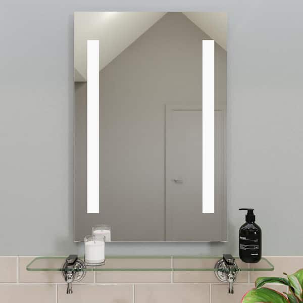 Croydex Thornton 15.7 in. x 23.6 in. x 1.2 in. Rectangular Frameless Wall Mounted LED Illuminated Bathroom Vanity Mirror