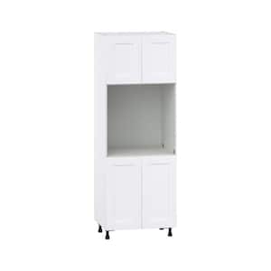 Wallace Painted Warm White Shaker Assembled Pantry Single Oven Kitchen Cabinet (30 in. W x 84.5 in. H x 24 in. D)