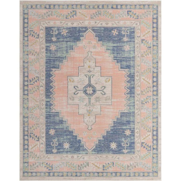 Unique Loom Whitney Geneva French Blue 7 ft. 10 in. x 10 ft. Area Rug