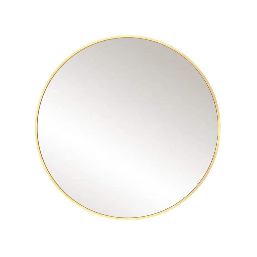 30 in. W x 30 in. H Gold Vanity Arched Wall Mirror Aluminium Alloy Frame Bathroom Mirror price history on PriceWatchPro