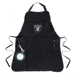 Oakland Raiders NFL 24 in. x 31 in. Cotton Canvas 5-Pocket Grilling Apron with Bottle Holder