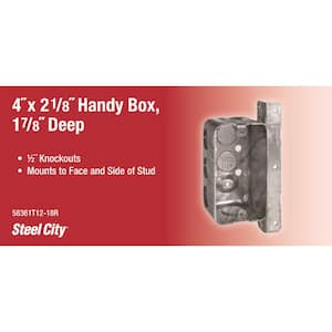 13 cu. in. Steel Handy Box 1-Gang