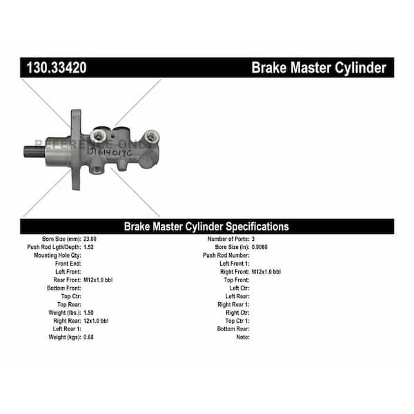 Centric Parts Brake Master Cylinder