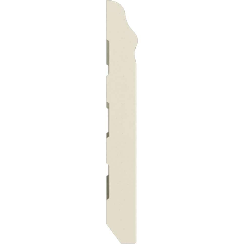 Primed Gray Polyurethane Geometric Baseboard Moulding Sample