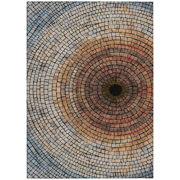 Chantille Machine Washable Indoor/Outdoor Abstract ACN2524 Copper 3 ft. x 4 ft. Area Rug