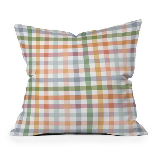 gingham throw pillows