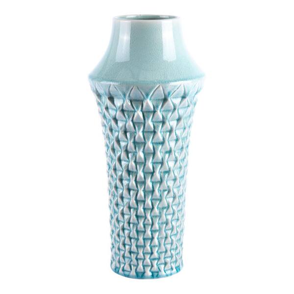 ZUO Light Teal Brick Large Decorative Vase