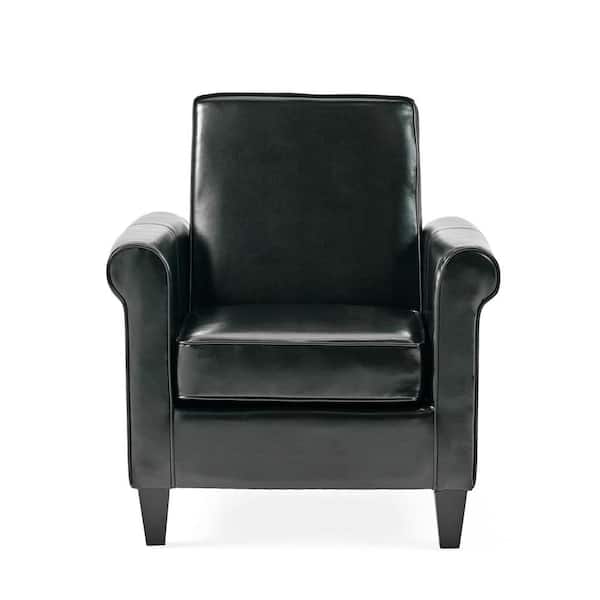 Noble House Freemont Black Upholstered Club Chair