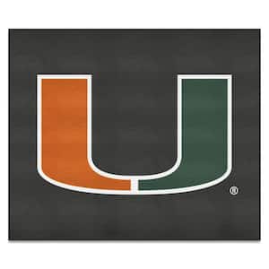 Miami Hurricanes Tailgater Black 5 ft. x 6 ft. Area Rug