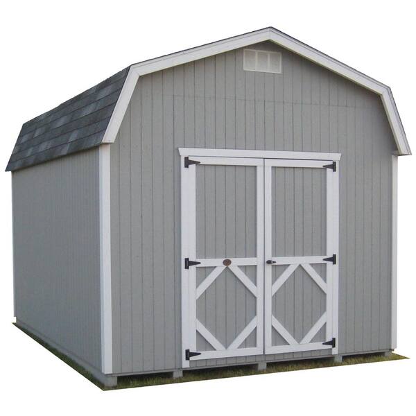 Little Cottage Co Classic Gambrel 10 Ft X 10 Ft Wood Storage Building Diy Kit With 6 Ft Sidewalls With Floor 10x10 Cwgb 6 Wpnk Fk The Home Depot