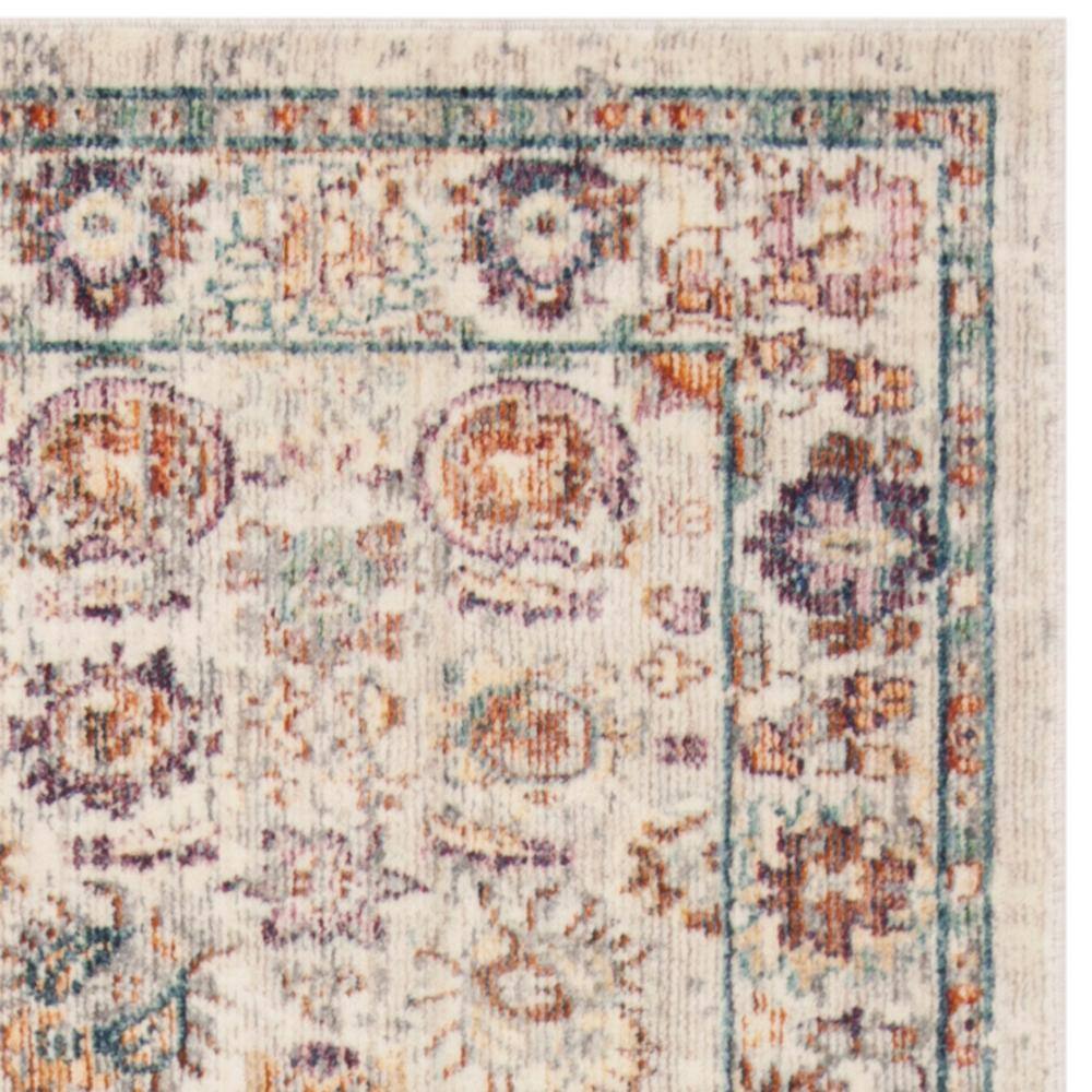 Elegance Blue Floral Hand-Knotted Viscose Area Rug